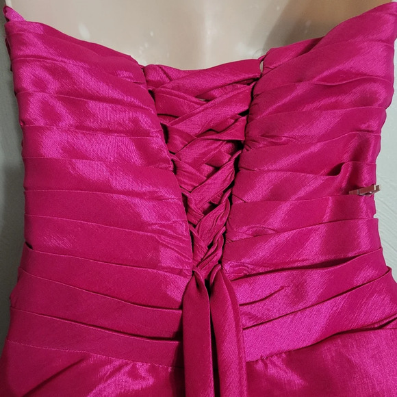 GO JANE Hot Pink A-Line Short Sweetheart Sleeveless Lace-Up Dress Size Women's S - Picture 8 of 16